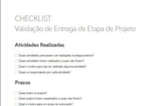 Checklist de Validação das Etapas de um Projeto