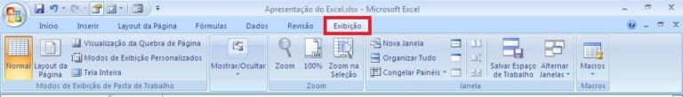 Como funciona o Excel - Guia Exibição