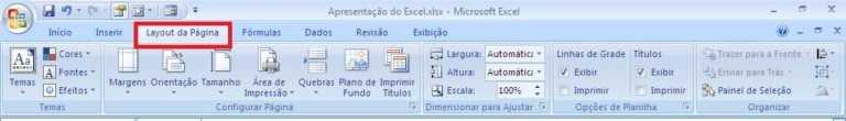 Como funciona o Excel - Guia Layout