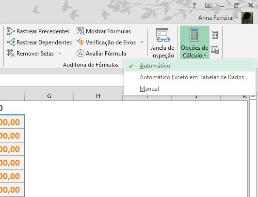 Como criar cálculos automáticos no Excel