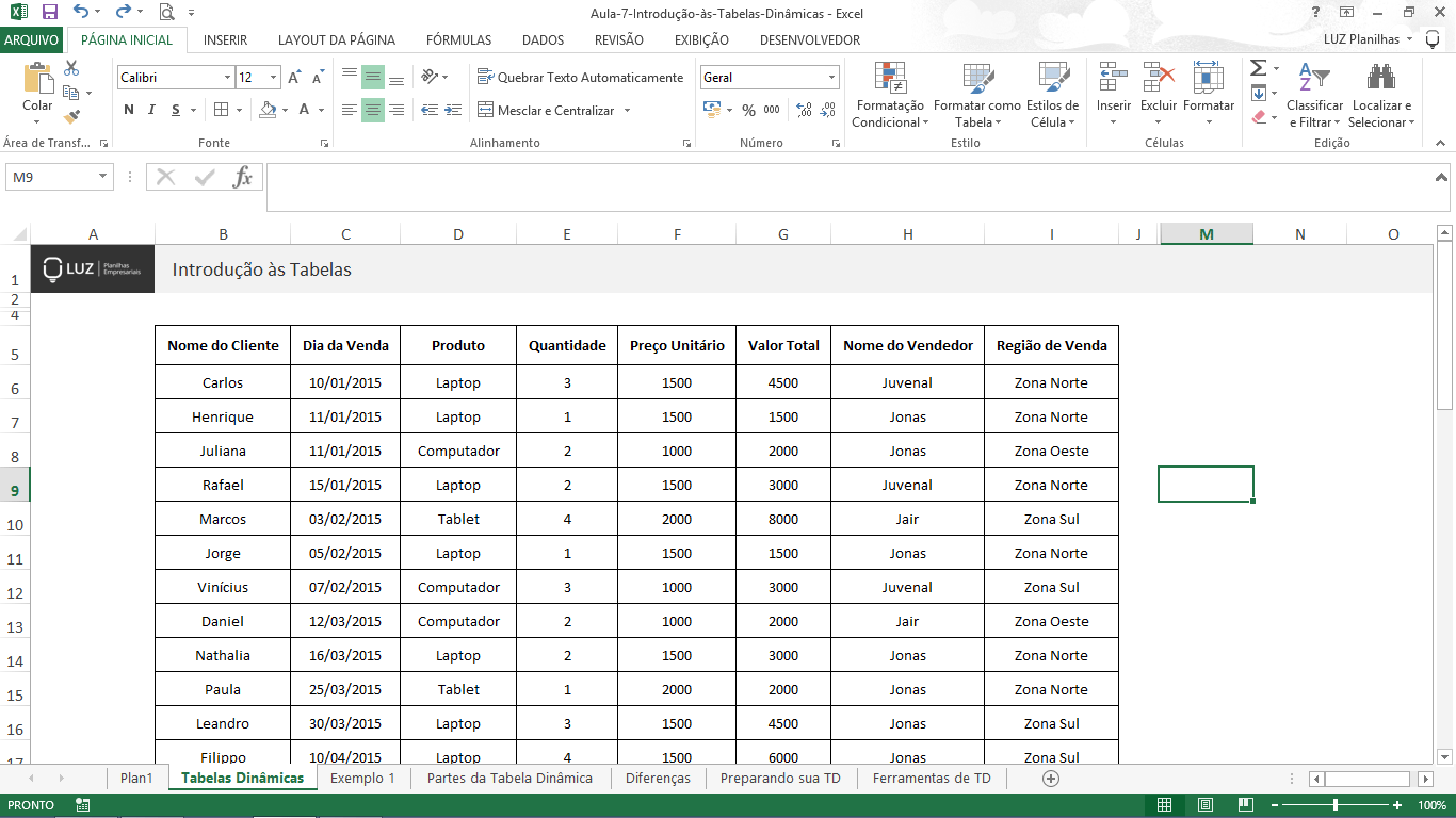 Como fazer tabela no Excel - adicionando valores